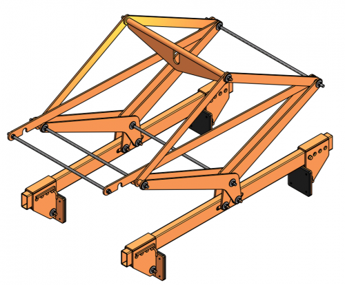 Клещевой захват с дискретной регулировкой ширины захвата груза